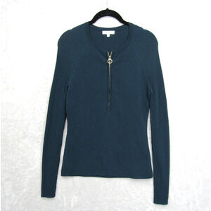 Reiss Teal Long Sleeve Blouse